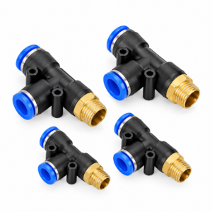 PU Male Tee Fitting for Pneumatic Lines