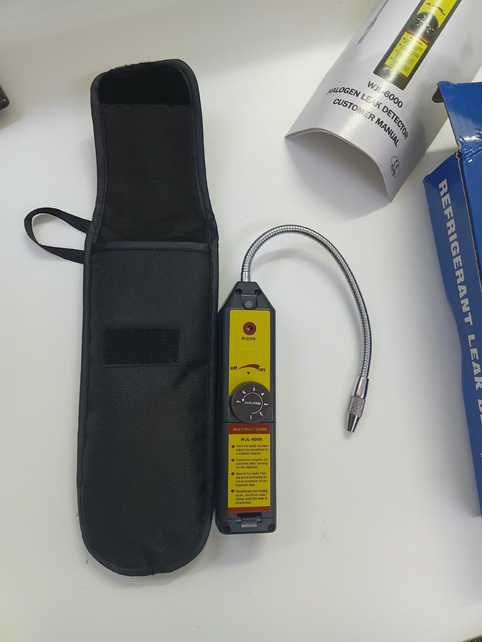 WJL-6000 refrigerant leak detector with carry pouch from Wisdo Merchants Nairobi