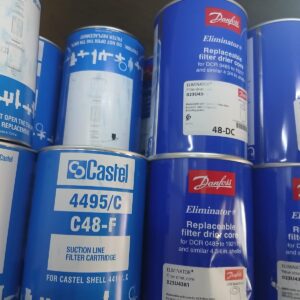 Danfoss Eliminator 48-DC and Castel 4495/C filter drier cartridges from Wisdo Merchants Nairobi